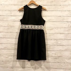 Altar’d state black with flower detail dress